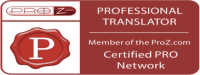 ProZ.com certified PRO